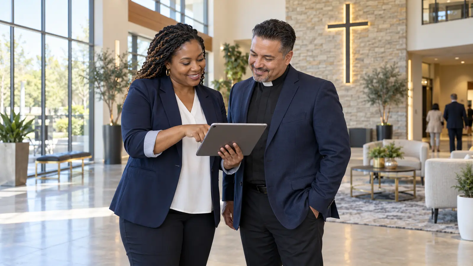 Church and nonprofit leaders planning their community’s digital presence together.