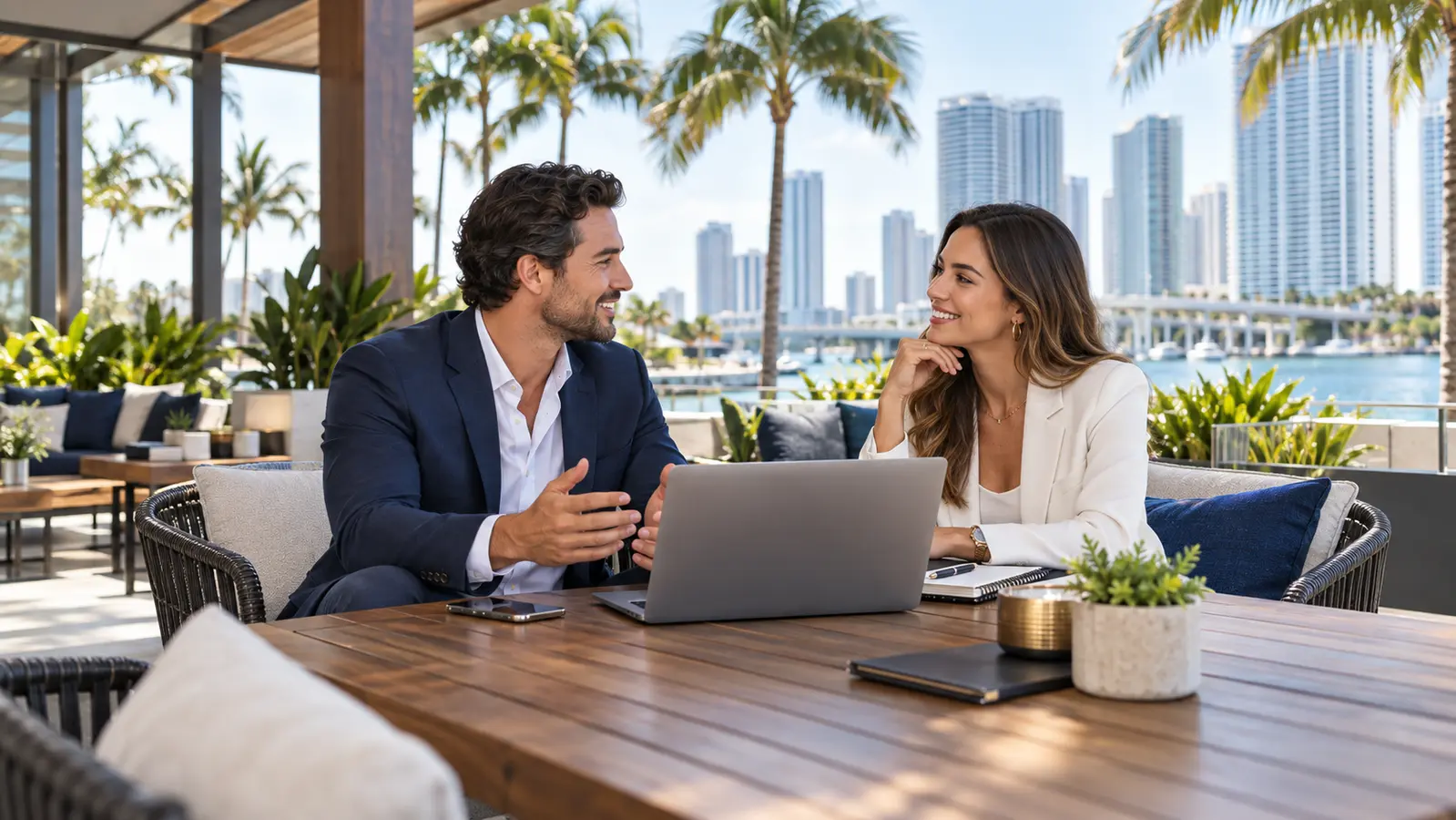 A South Florida business team reviewing local-search visibility and website performance.